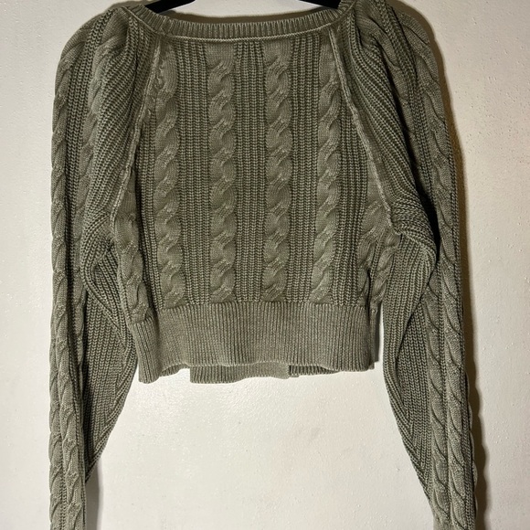 Aerie Cable Wrap Cardigan Size L - Picture 3 of 5